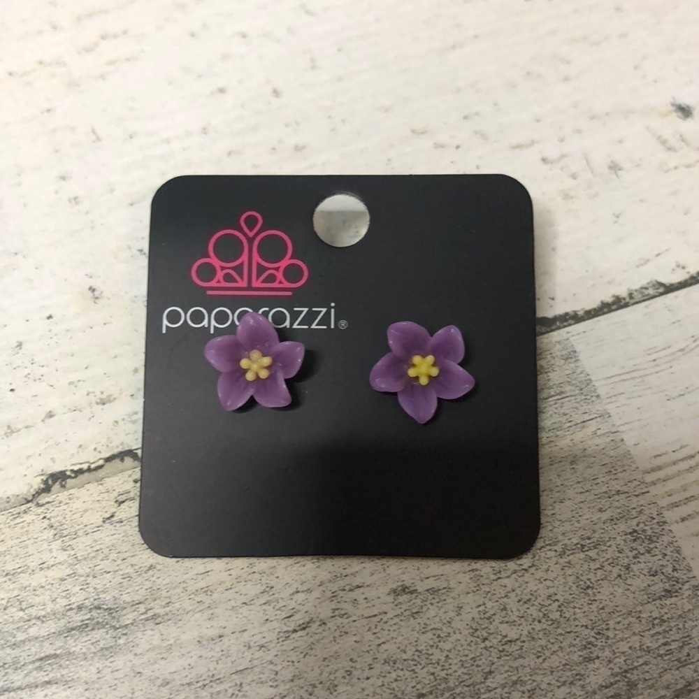 Paparazzi‎ Purple Yellow Statement Stud Earrings New